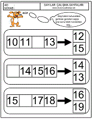 okul öncesi sıradaki sayıyı bulma çalışma sayfaları